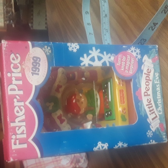 💖 Fisher Price Little People 1999 Holiday Christmas Eve Ornament 72746 New - Picture 1 of 16